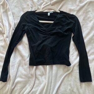 Black womens long sleeve t shirt